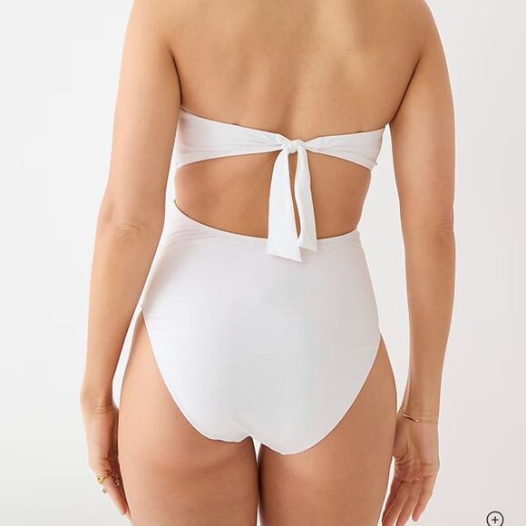 J.CREW White Strapless Swimsuit One Piece White Size 18 NWT - Picture 3 of 5